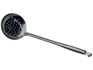 Espumadera Cucharon Perforado Inoxidable  36 cm. Diam. 11cm.