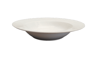 PLATO HONDO LOZA BLANCA 25X5CMS