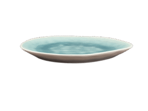 PLATO CERAMICA VERDE OVAL 20CM