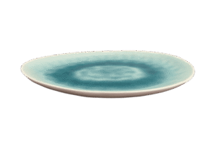 PLATO CERAMICA VERDE OVAL 28CM