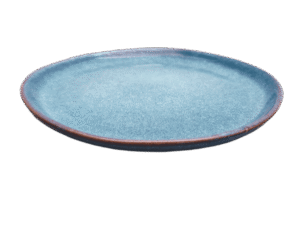 PLATO CERAMICA AZUL JASPIADO ENSALADA 20CMS